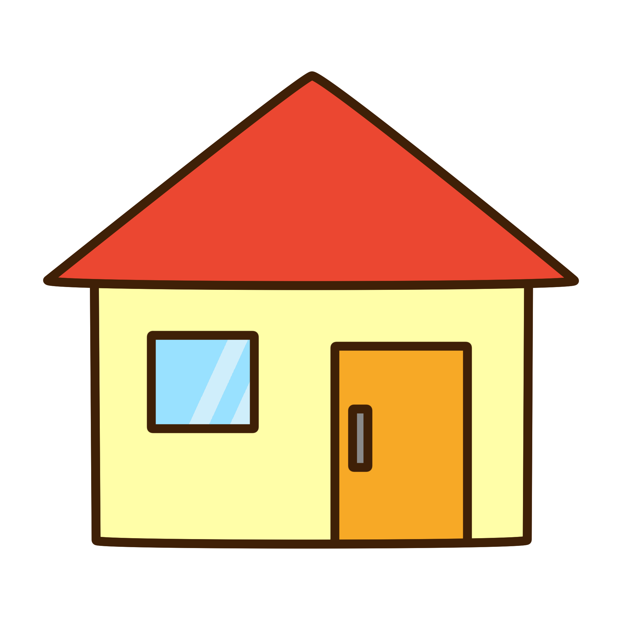 家のシンプルイラスト｜かわいい住宅の無料素材