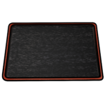 赤ふち黒盆のイラスト｜和食・配膳素材