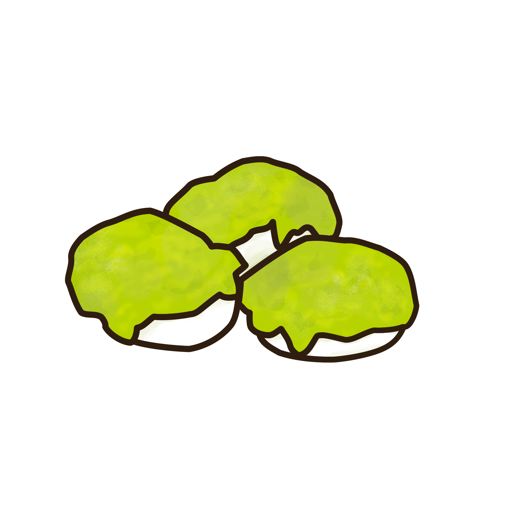 ずんだ餅のイラスト｜シンプルな仙台名物素材