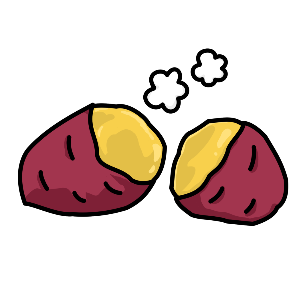 シンプルな焼き芋のイラスト