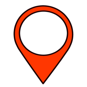 位置マークのイラスト|赤い地図ピン・シンプル素材