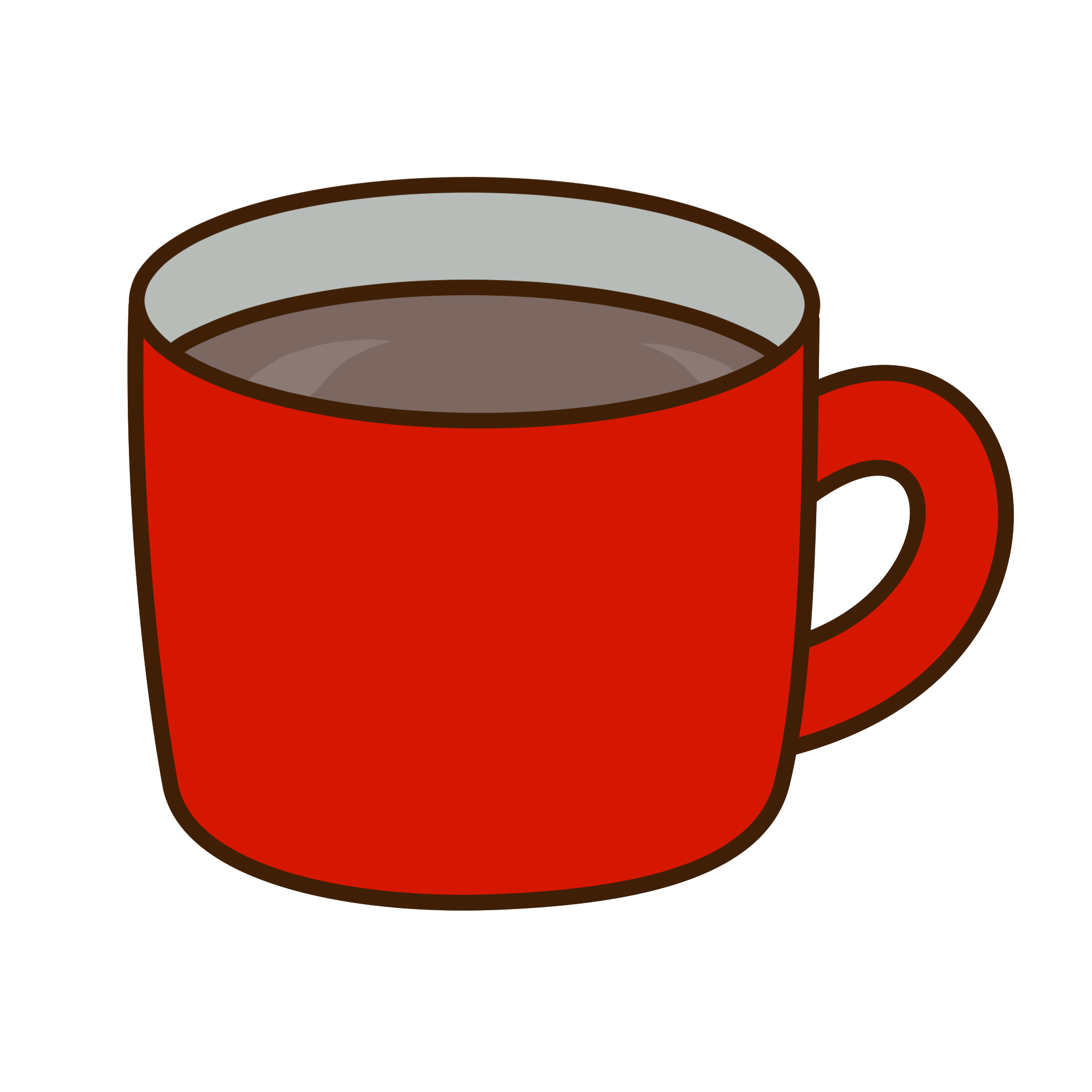 コーヒーのシンプルイラスト｜かわいいカフェドリンク素材