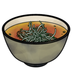 牛タン定食のテールスープのイラスト｜和食スープ素材