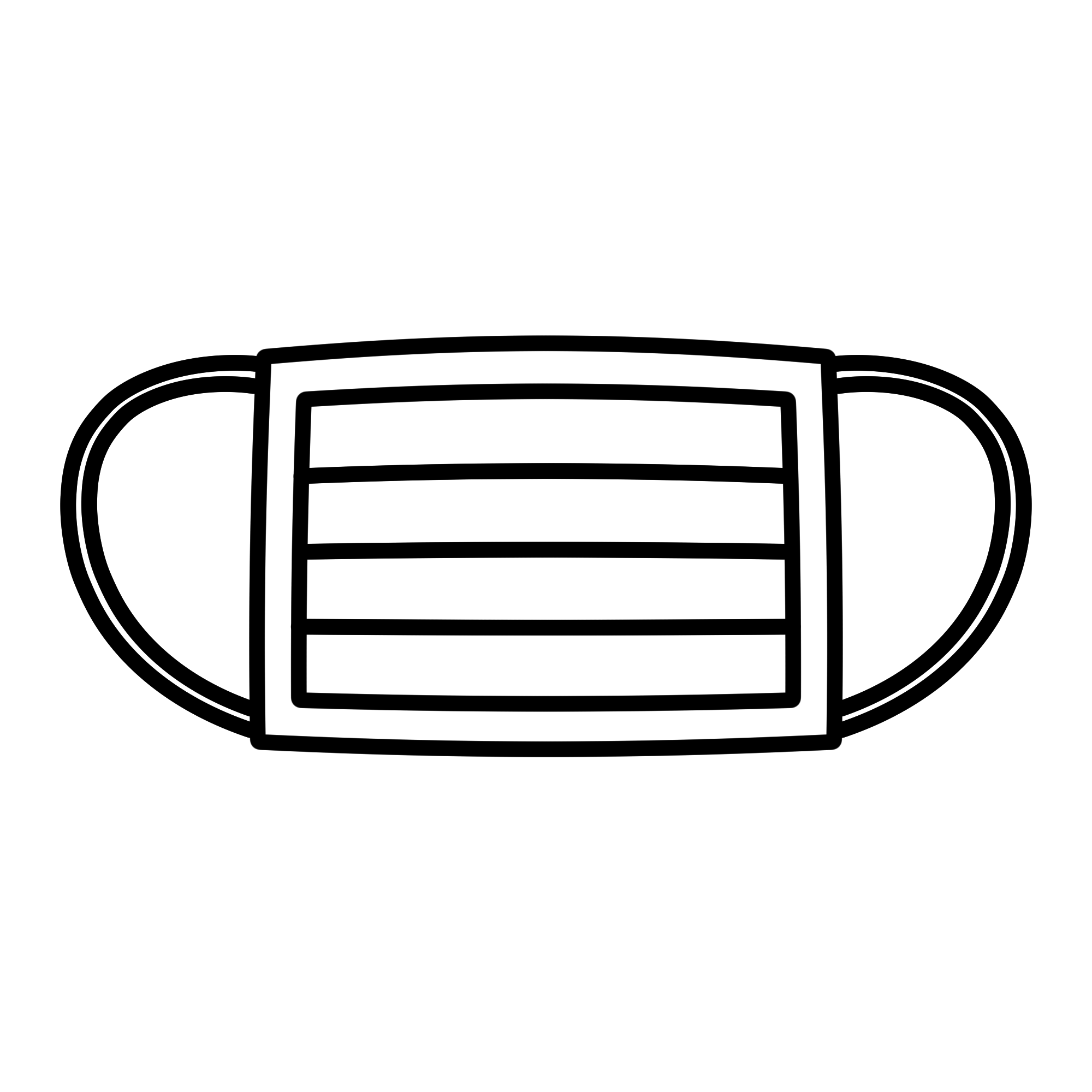 マスクのイラスト｜シンプルな不織布マスク素材