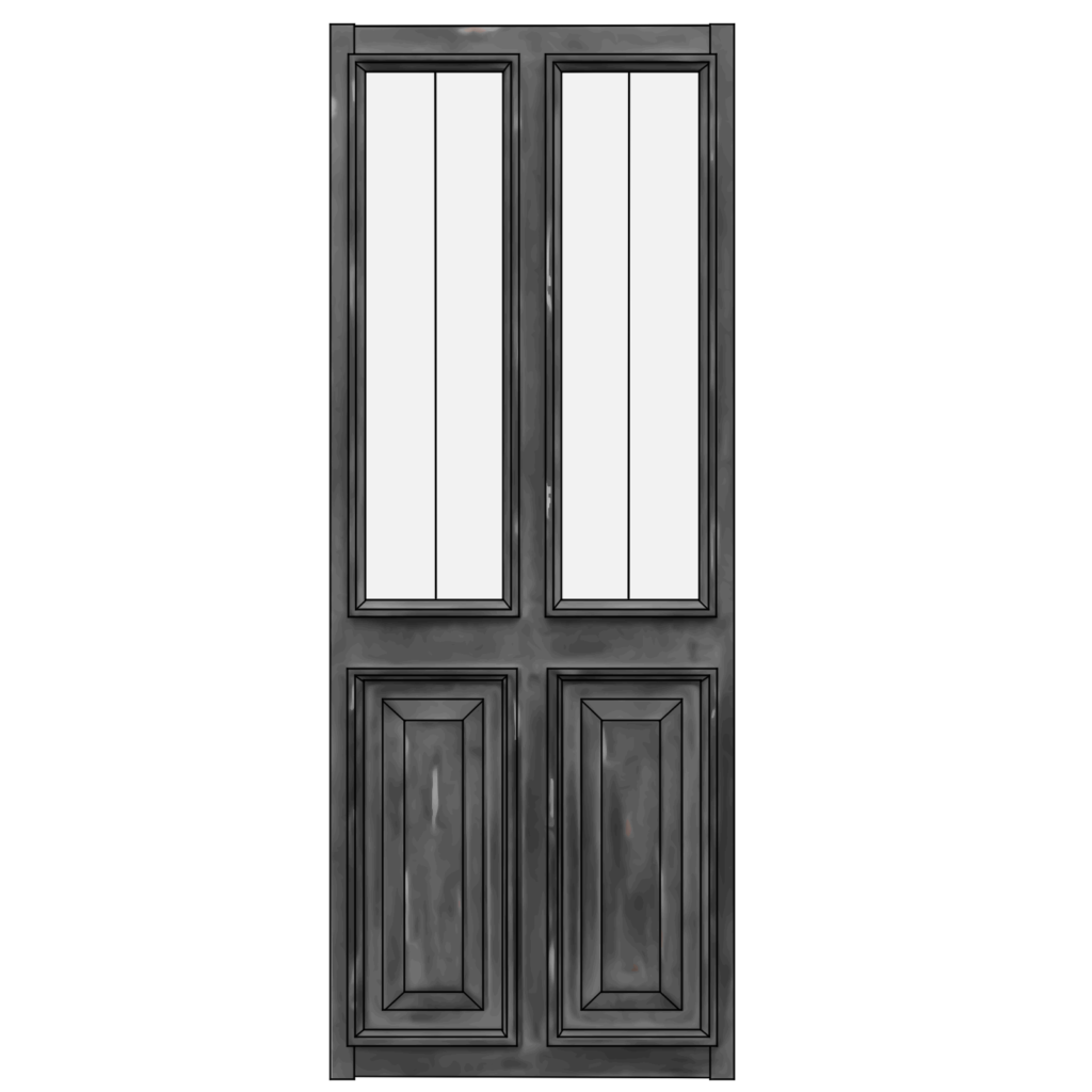 ドアのイラスト（シンプル）｜玄関・扉・建具素材