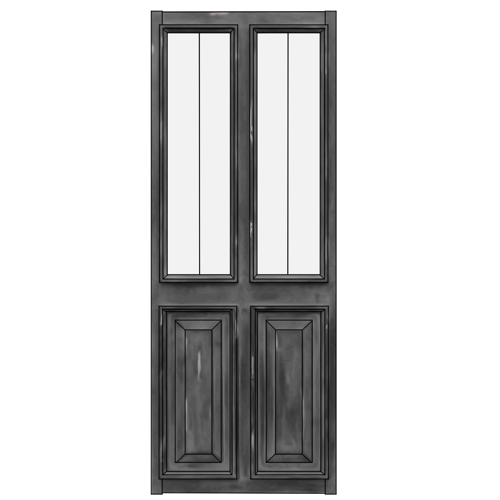 ドアのイラスト（シンプル）｜玄関・扉・建具素材