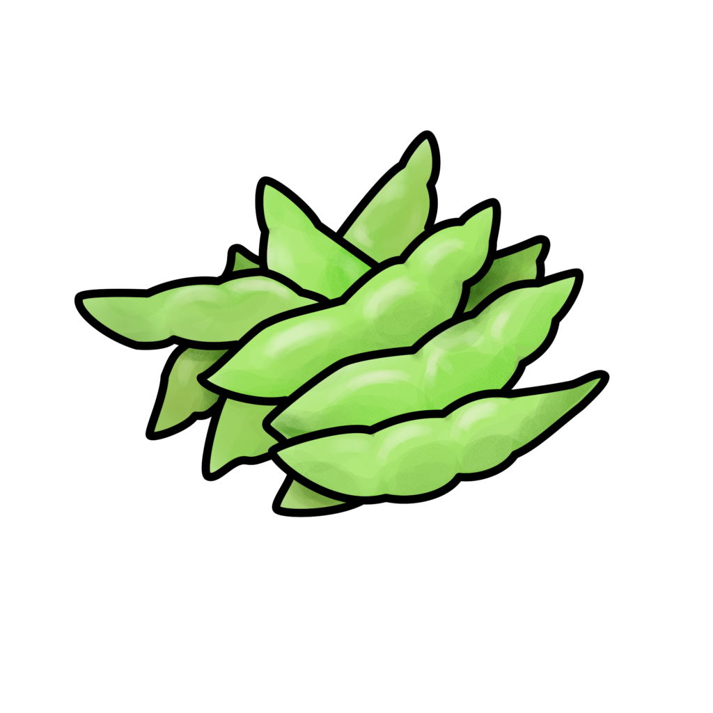 枝豆イラスト（シンプル）｜居酒屋・夏の食べ物素材