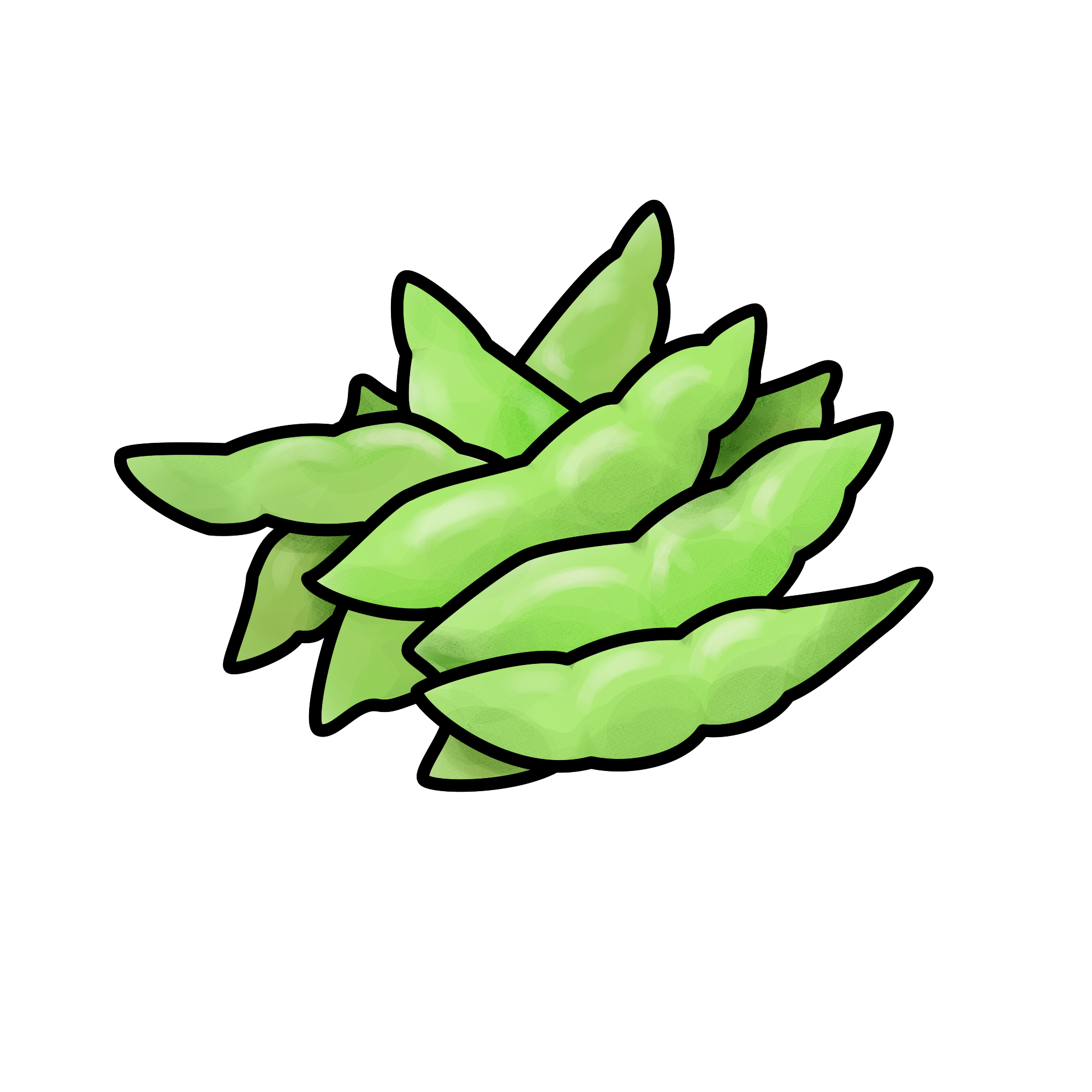 枝豆イラスト（シンプル）｜居酒屋・夏の食べ物素材