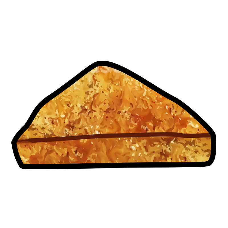 三角揚げイラスト（シンプル）｜定義山名物・食べ物素材