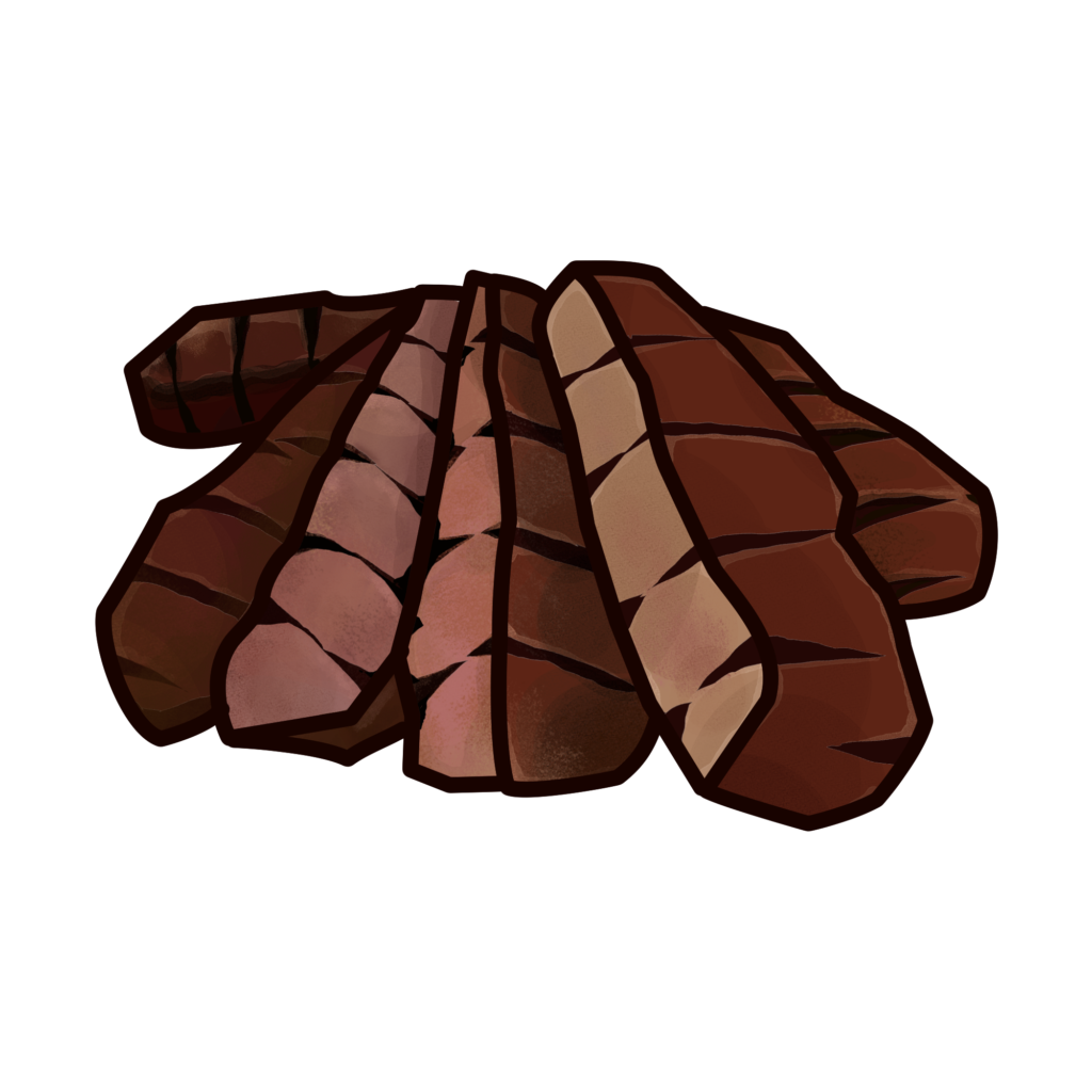 焼き牛タンのイラスト｜シンプルな仙台名物素材