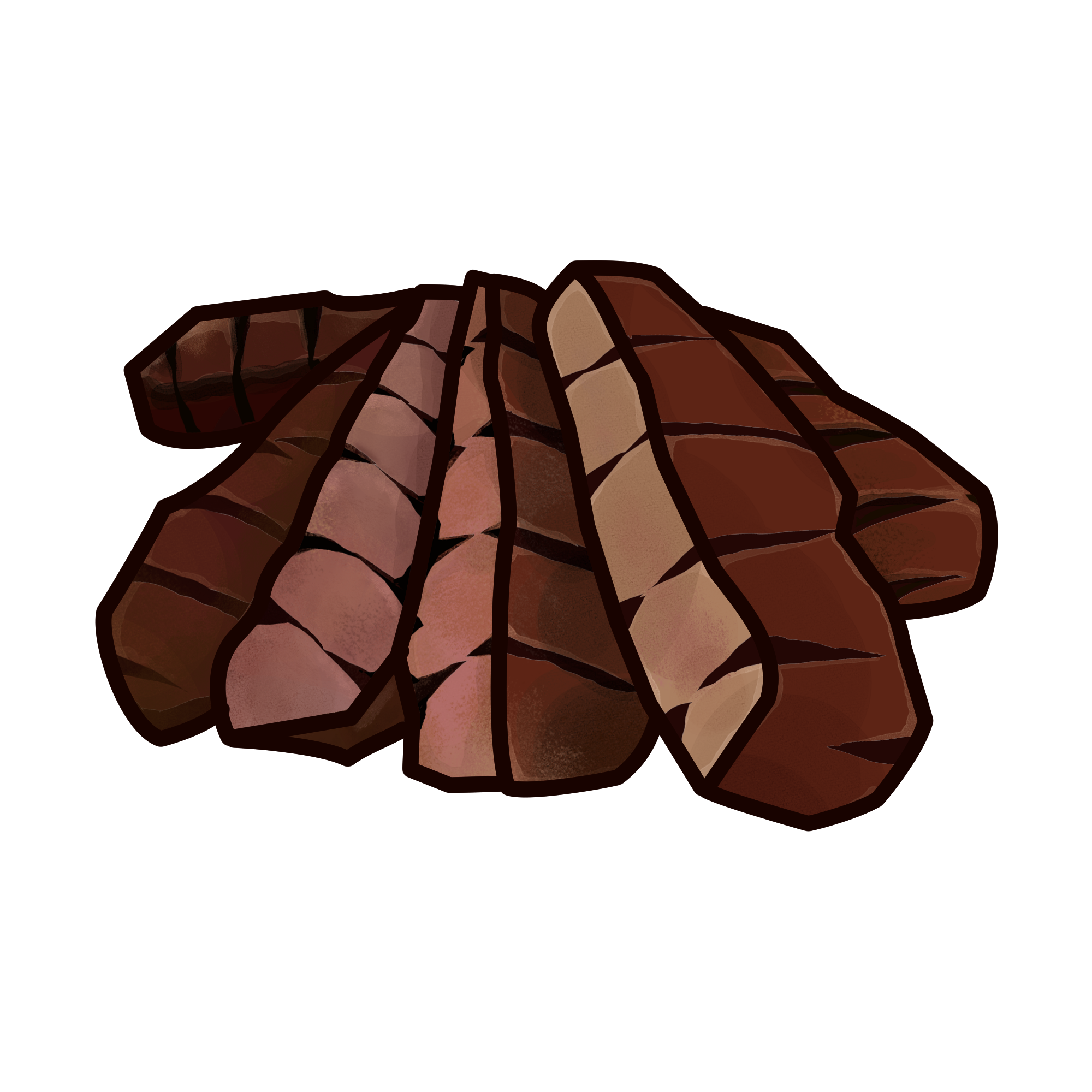 焼き牛タンのイラスト｜シンプルな仙台名物素材