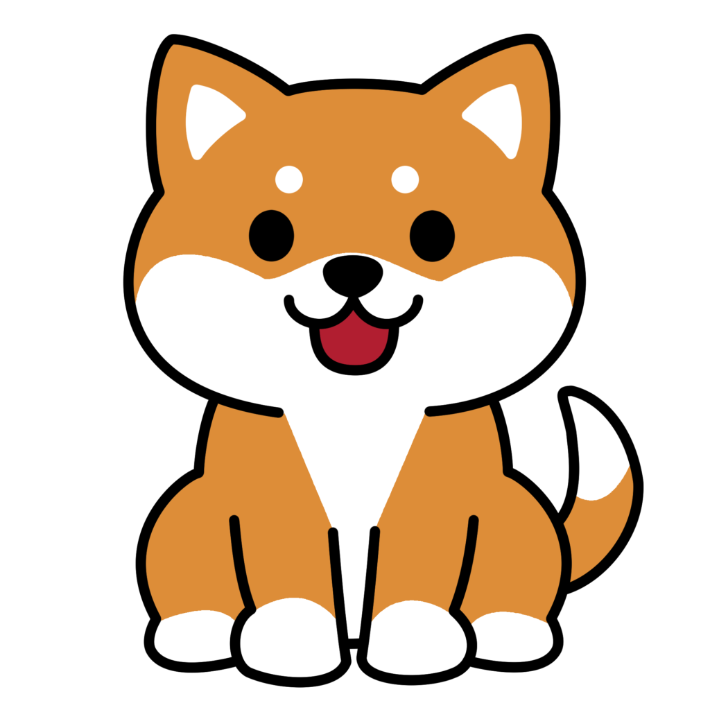 かわいい犬のイラスト｜シンプルな動物フリー素材