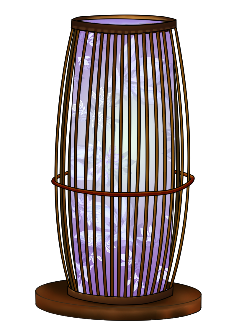 青の盆提灯のイラスト