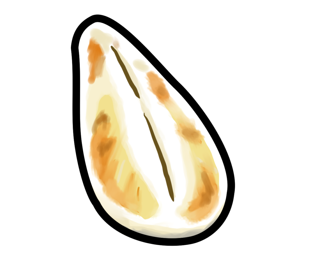 笹かまぼこのシンプルイラスト｜かわいい仙台名物の無料素材