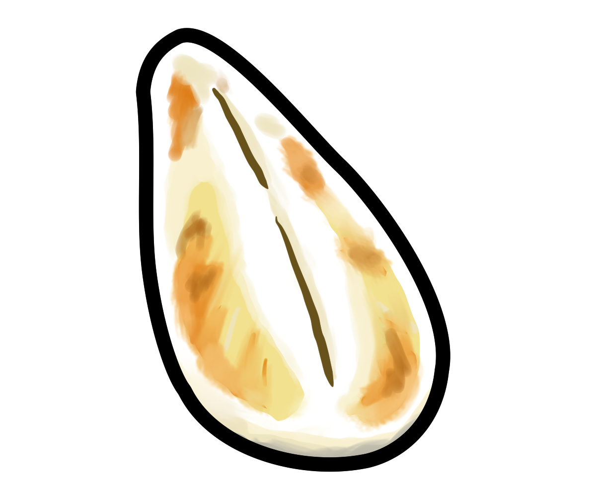 笹かまぼこのシンプルイラスト｜かわいい仙台名物の無料素材