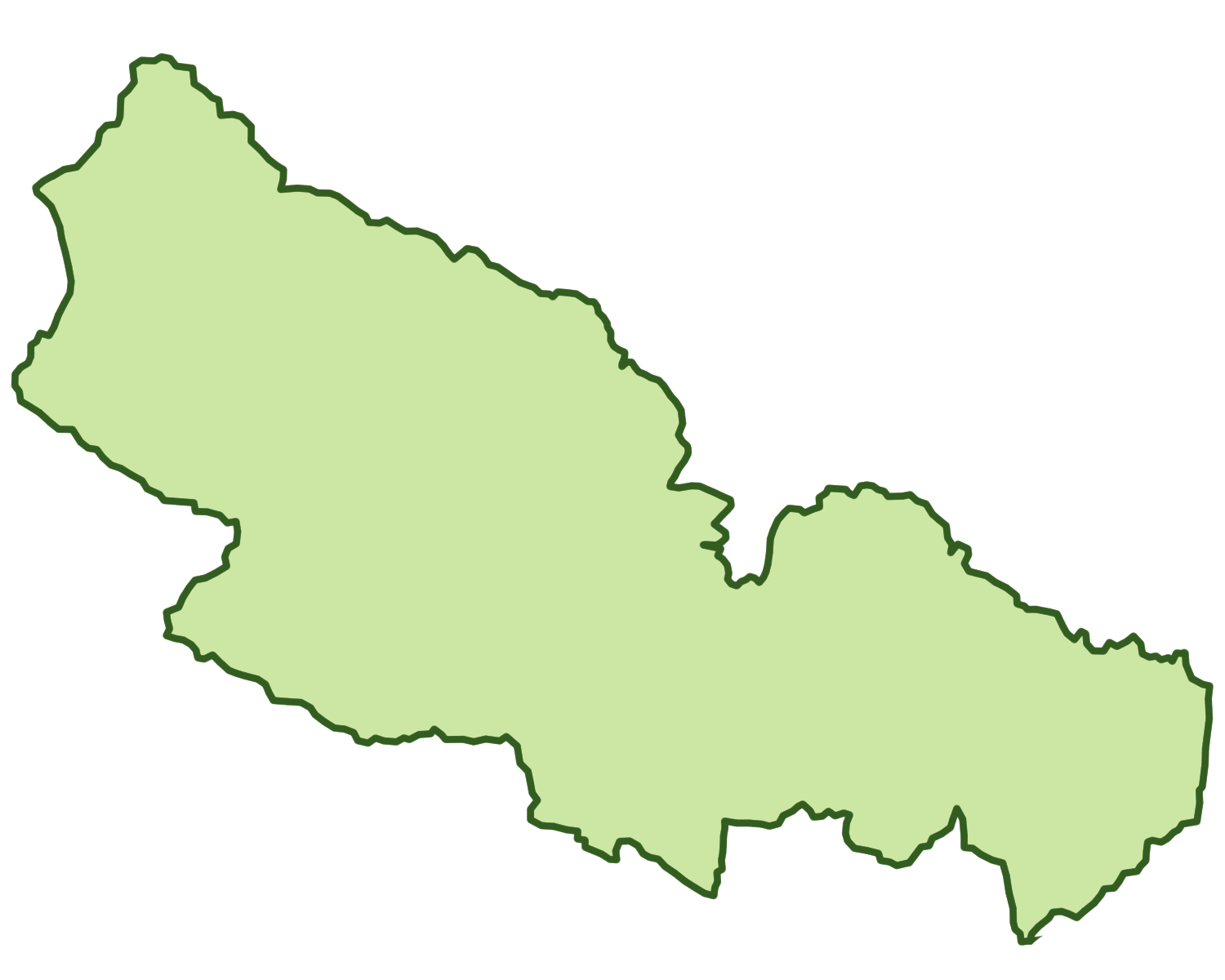 仙台市泉区の地図イラスト｜シンプル地域マップ