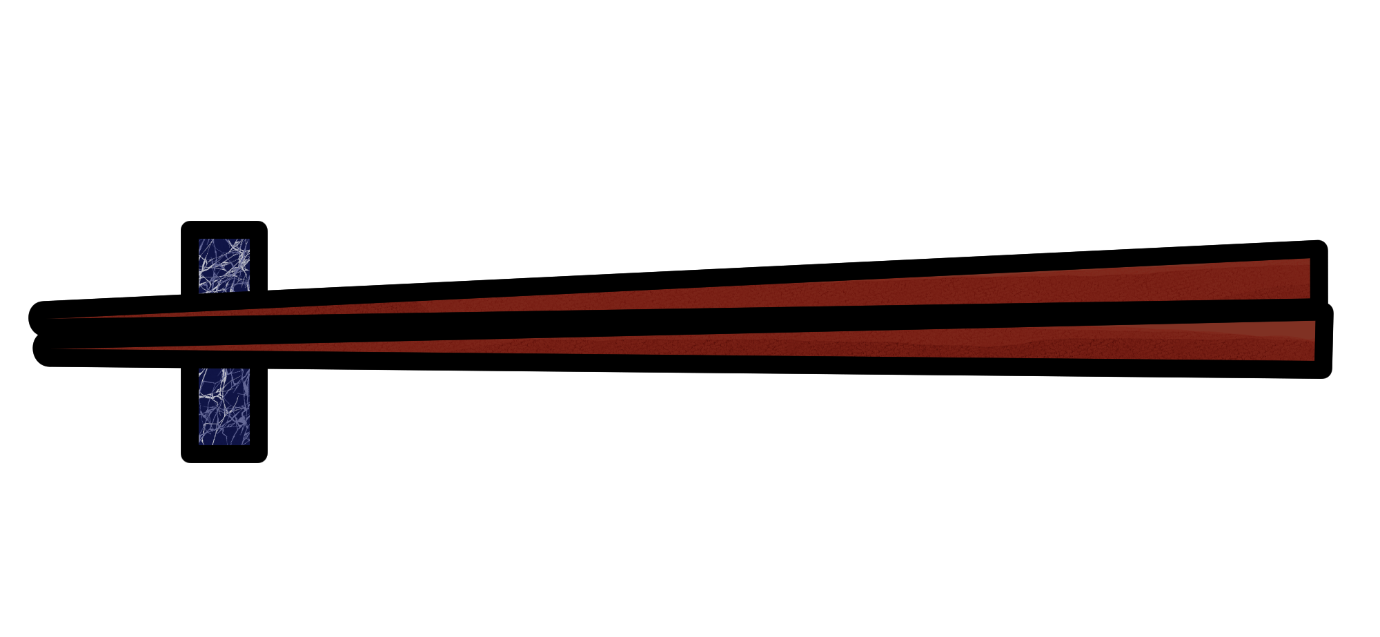 箸置きに置いた箸のイラスト｜和食・食事素材