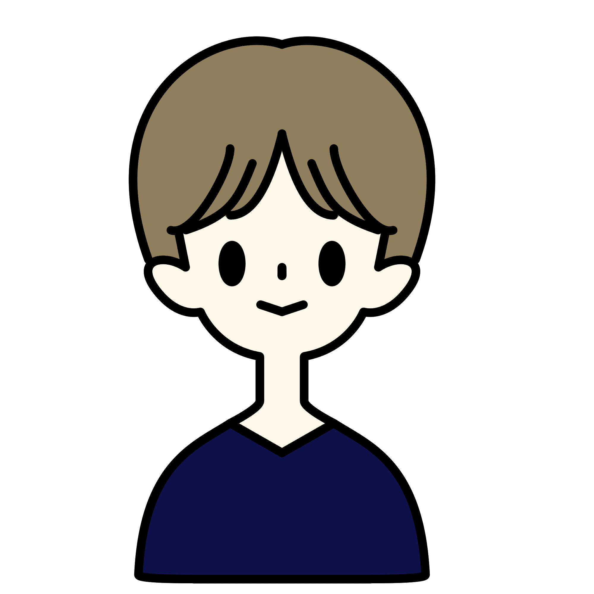 シンプル人物アイコン｜男性