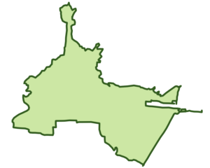 仙台市宮城野区の地図イラスト|シンプル地域マップ