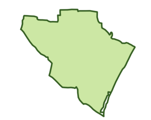 仙台市若林区の地図イラスト|シンプル地域マップ