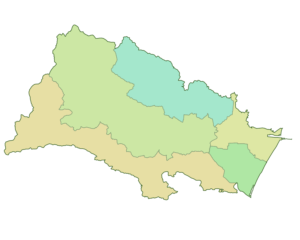 仙台市5区の地図イラスト|区割りマップ素材