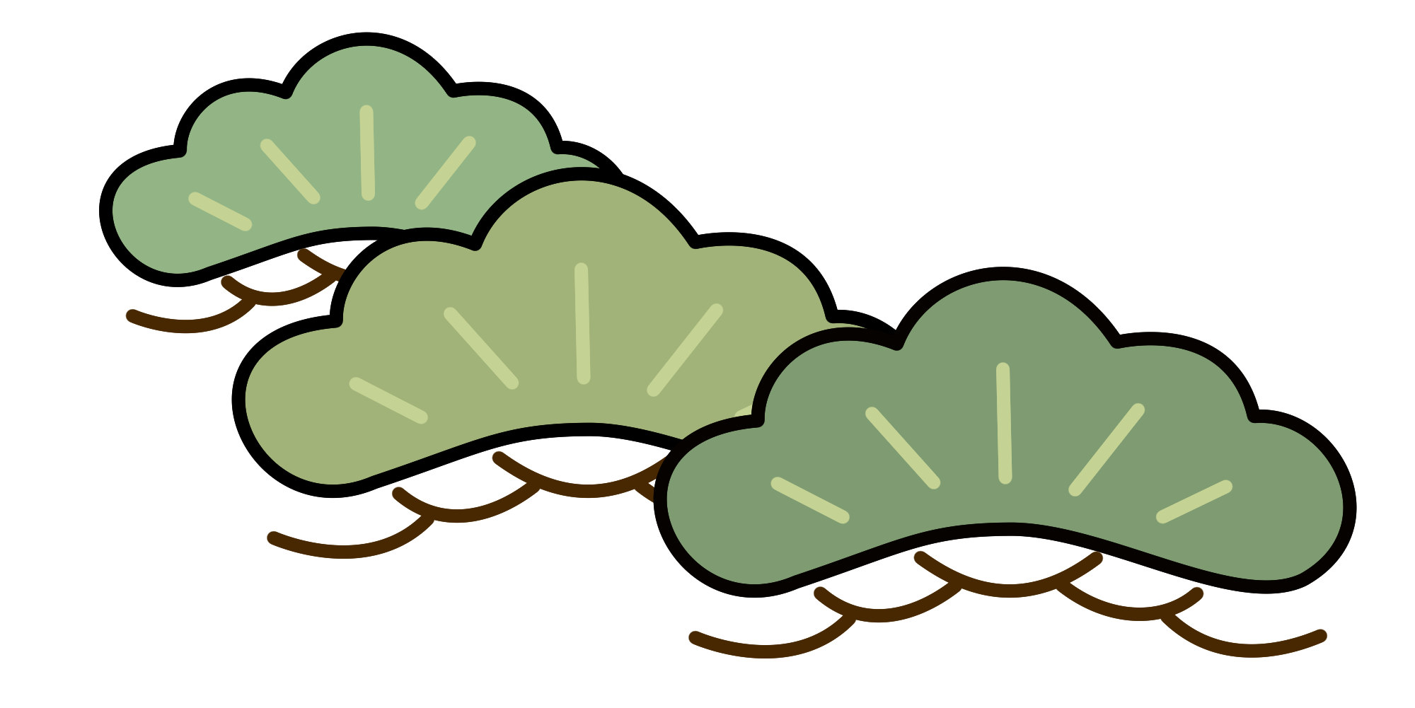 松のイラスト｜和風・正月素材