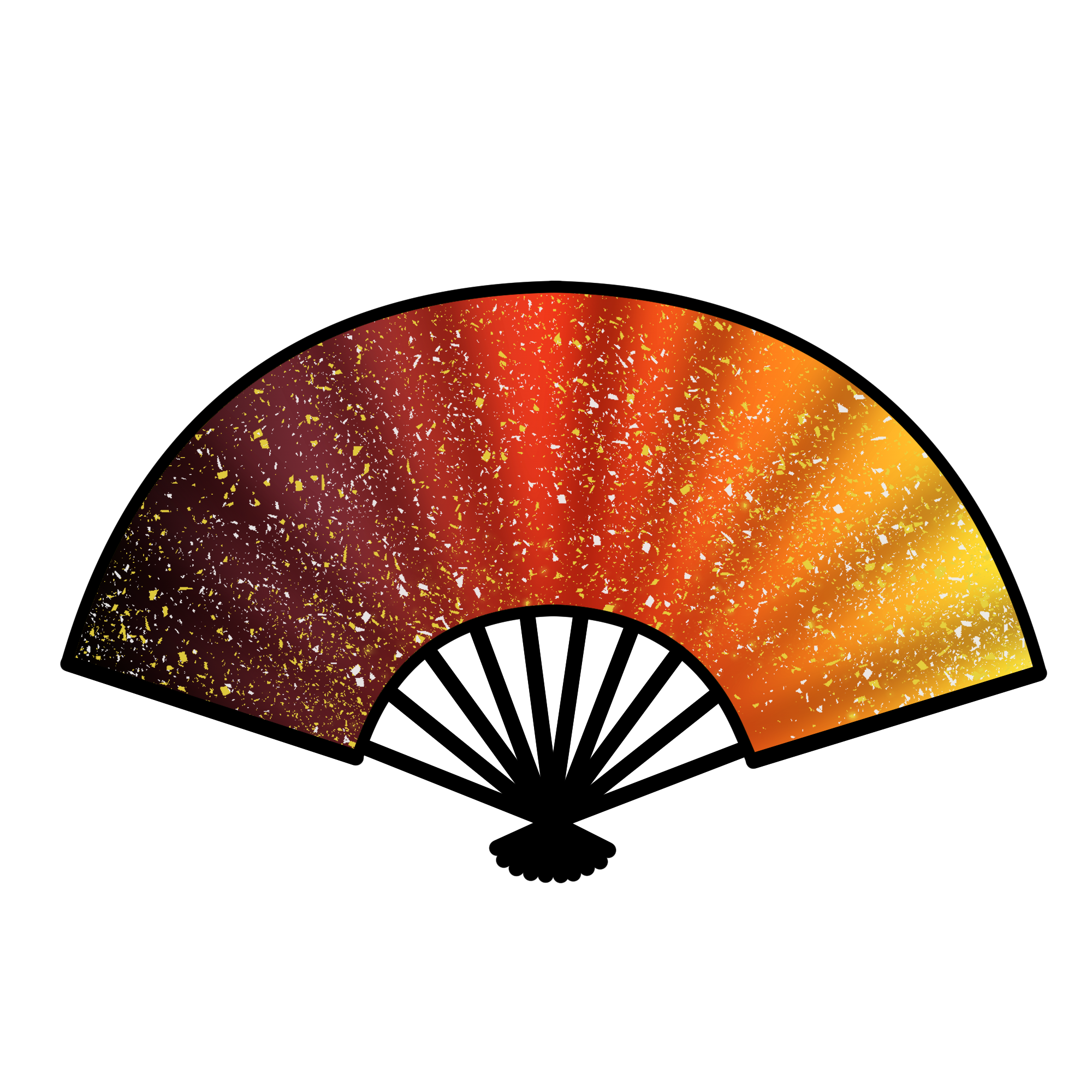 扇子のイラスト｜雀踊り・祭り素材