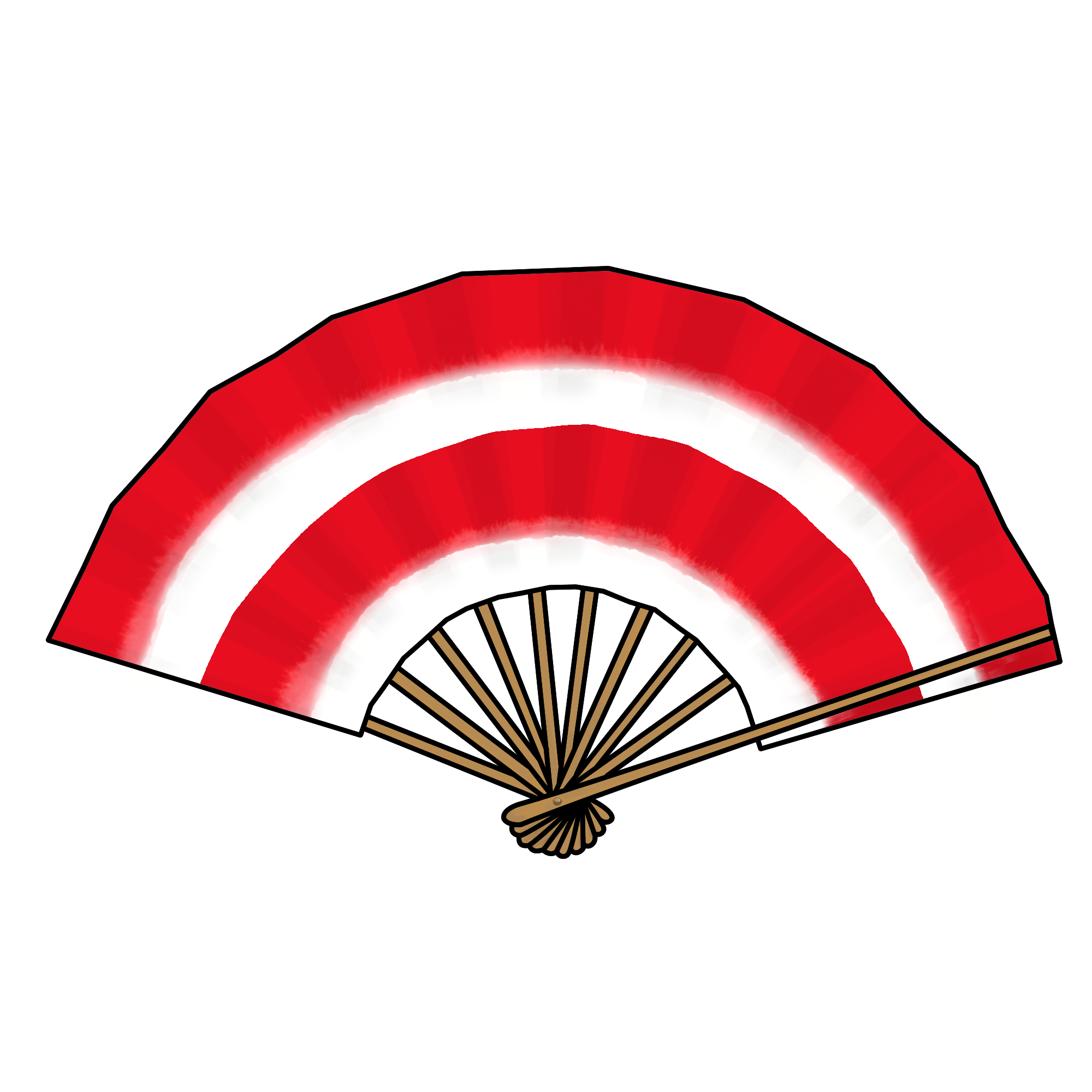 扇子のイラスト｜雀踊り・祭り素材